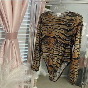Tiger Print Bodysuit